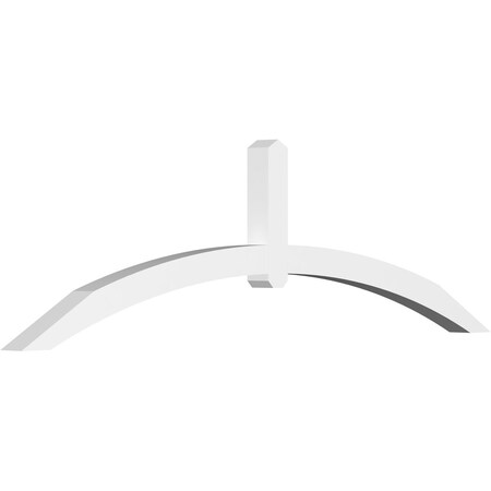Ekena Millwork Archdale Architectural Grade PVC Gable Bracket, 96"W x 28"H x 4"D x 4"F, 7/12 Pitch GBP096X28X0404ARC00